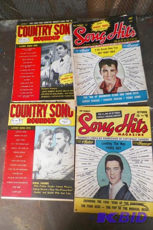 lot 42 image: 4 Magazines wElvis Presley, Johnny Cash, Jimmie Rodgers, & Debra Paget
