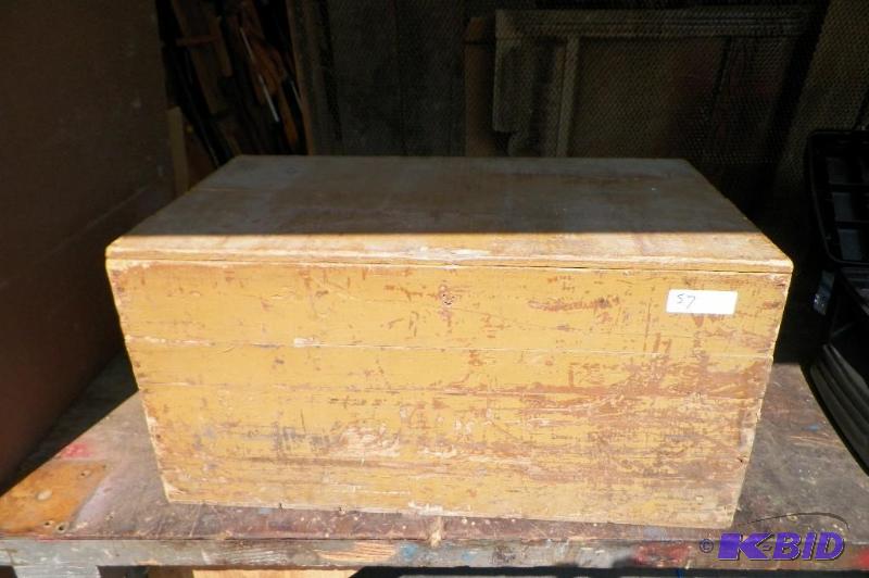 lot 57 image: Primitive Box 28 x 16 x 14