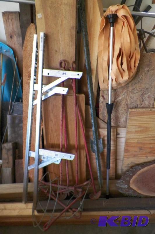 lot 88 image: Lot of Shelfs, Screw In Anchors, & Mop