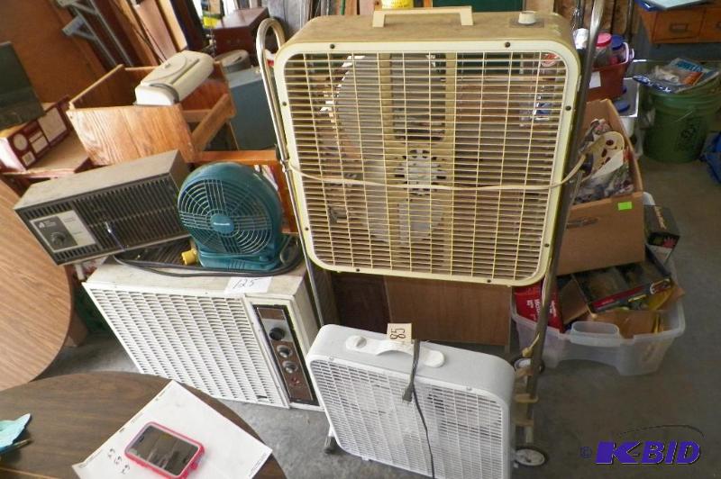 lot 94 image: 4 fans & 1 Heater