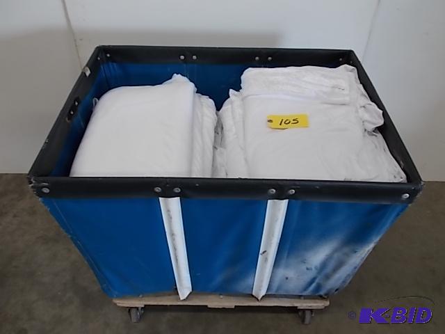 lot 105 image: (42) Seamed White Drape, 14 x 5, Includes L...