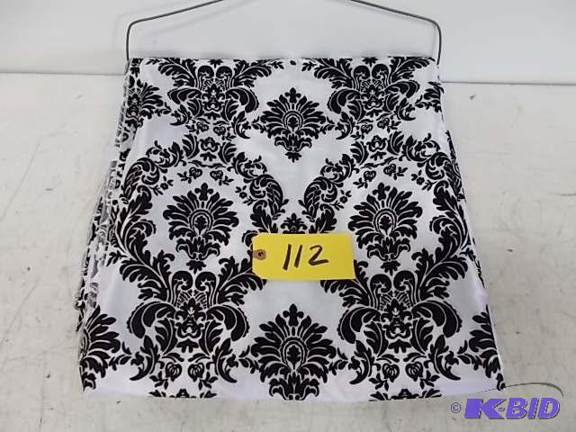 lot 112 image: (109) Damask Table Cloth, 72" x 72"...