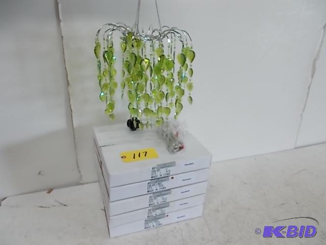 lot 117 image: (5) 5 Lighted Fountain Chandeliers, New...