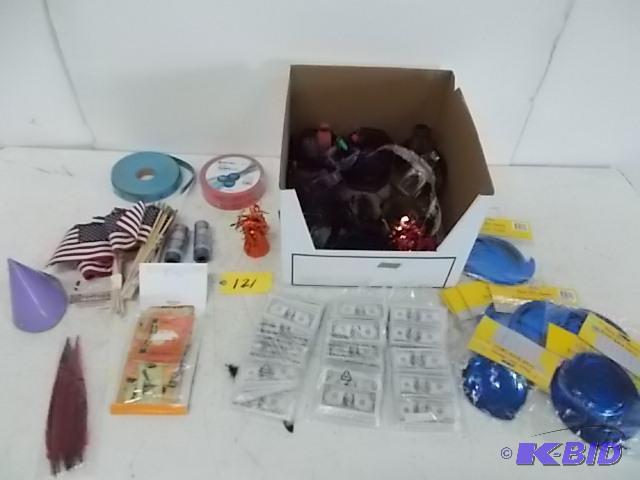 lot 121 image: Asstd Party Novelties & Decorations...