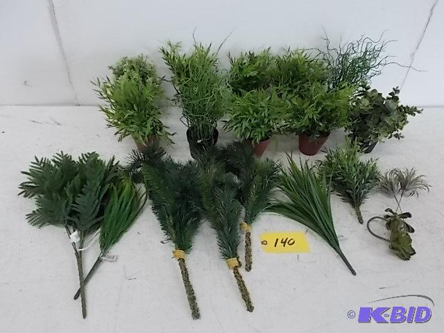 lot 140 image: Asstd Faux Plants...