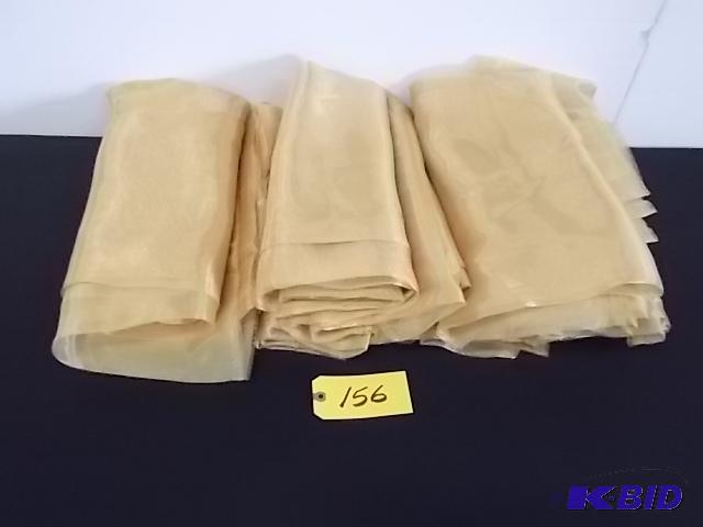 lot 156 image: (15) Dark Gold Organza Drape, Approx. 10 x 5...