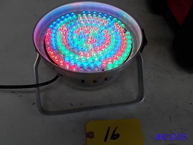 lot 16 image: (3) 7" LED Digital Up-Lights, Dip Switch...