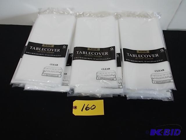 lot 160 image: (30) Plastic Table Covers, 54" x 108&quo...