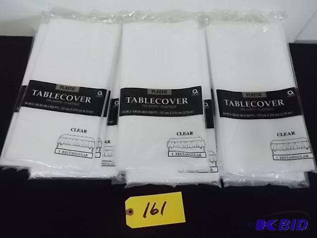 lot 161 image: (29) Plastic Table Covers, 54" x 108&quo...