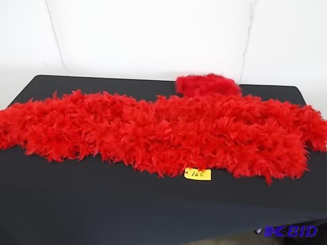 lot 168 image: (9) Assts Red Feather Boas...