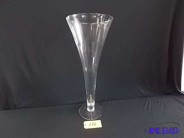 lot 178 image: (33) 27.5" Footed Flared Vase...