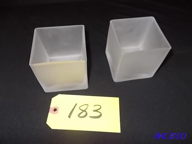 lot 183 image: (20) 3.25" Frosted Candle Holder...