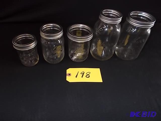 lot 198 image: (59) Asstd Kerr Canning Jars...
