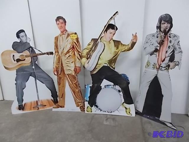 lot 206 image: (4) Elvis Pressley Cut Outs...