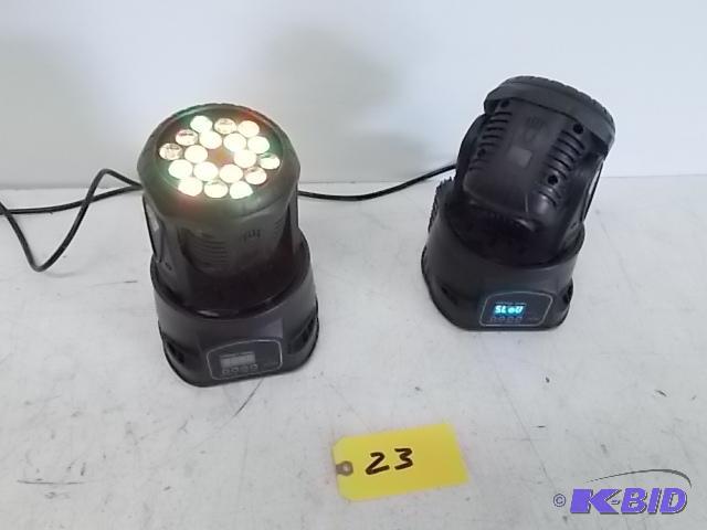 lot 23 image: (2) Mini Moving Head LED Wash Lights, Like Ne...