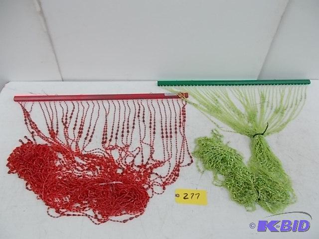 lot 277 image: (14) Red & (4) Green 35&quotWide Hanging...