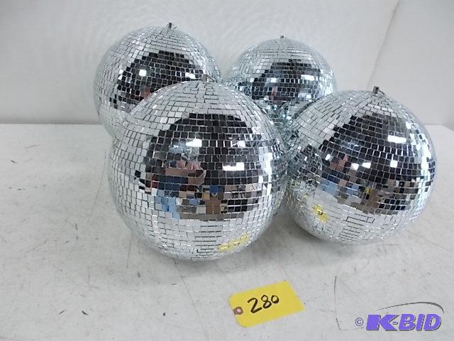 lot 280 image: (4) 12" Disco Balls...