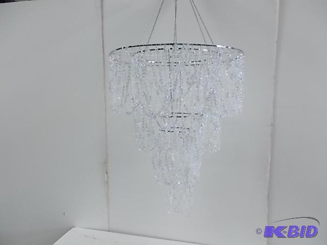 lot 281 image: 24" Crystal Chandelier with Light, New...