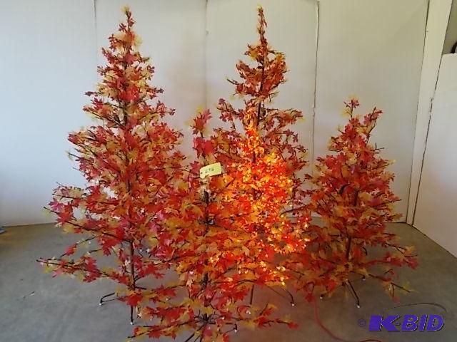 lot 298 image: (7) LED Lighted Maple Trees, 5 - 7...