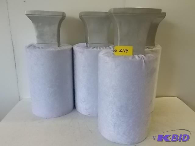 lot 299 image: (4) Silver Tree Bases, 16" dia. X 37&quo...