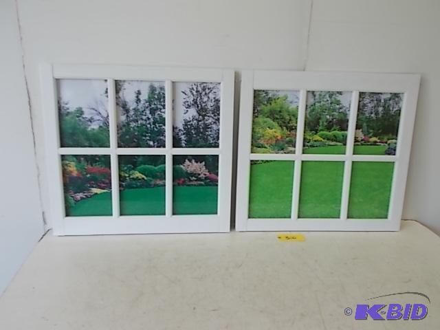 lot 310 image: (2) Faux Windows, 31.5" x 29", One ...