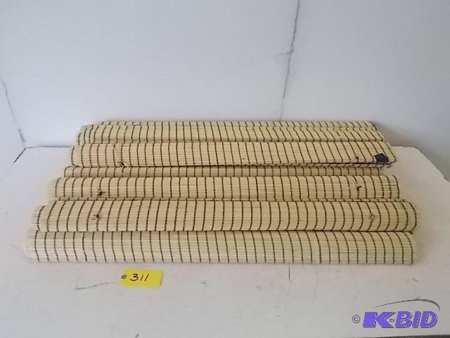 lot 311 image: (12) Bamboo Window Shades, 4 wide x 6...