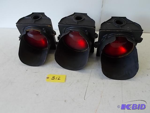 lot 312 image: (8) Marbelite Rail Road Crossing Lights...
