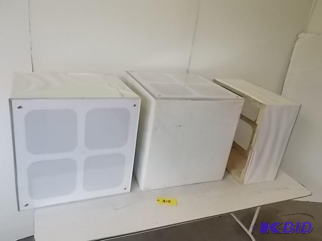 lot 315 image: (3) Light Boxes, 24" square x 25", ...