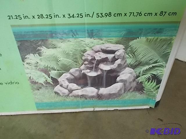 lot 337 image: 2-Tier River Rock Fountain...