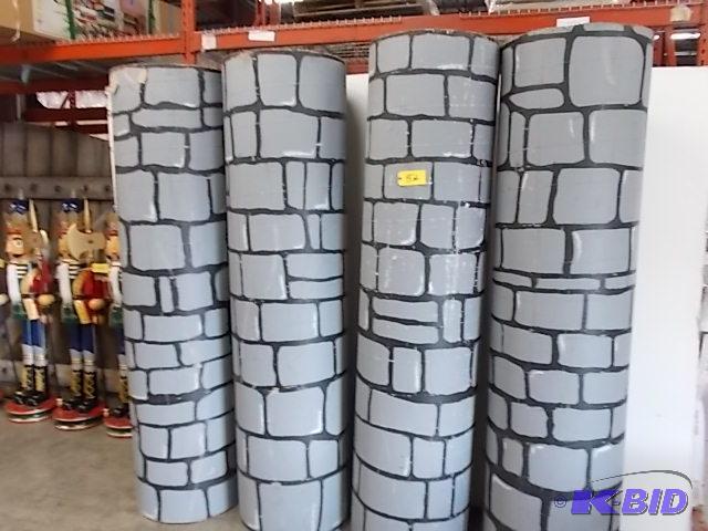 lot 52 image: (4) Painted Sonotubes, 2 x 8...