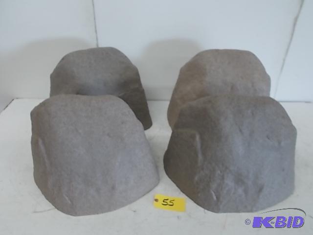 lot 55 image: (4) Faux Rocks, Medium Size, Sandstone Color,...