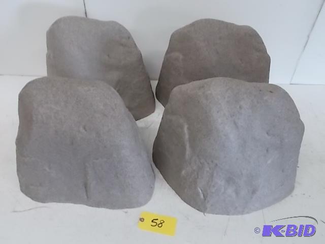 lot 58 image: (4) Faux Rocks, Medium Size, Sandstone Color,...