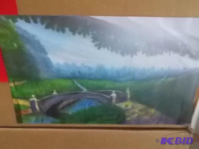 lot 85 image: Park Path with Bridge Mural, 10 x 20...