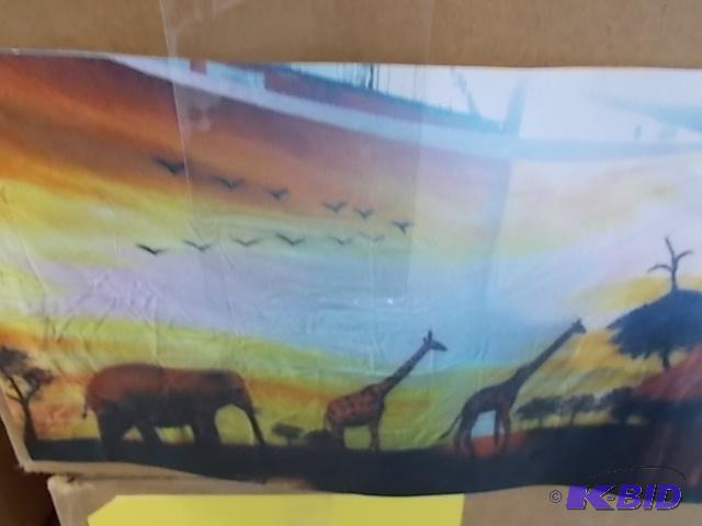 lot 87 image: Africa Mural, 10 x 20 & (2) Giraffes Mu...