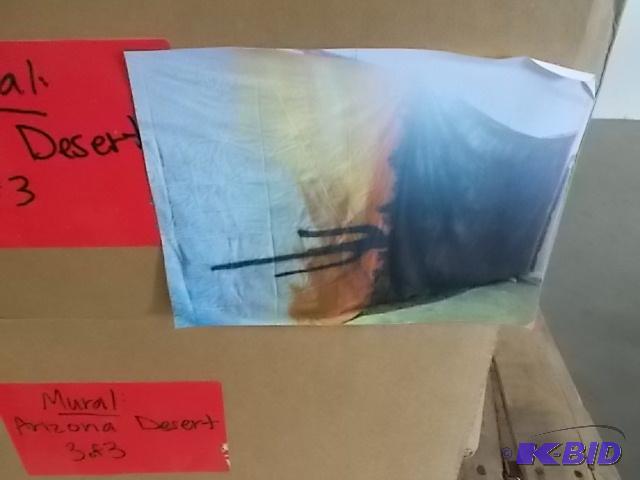 lot 89 image: (3) Arizona Desert Mural, (2) Boxes, 10 x 10...