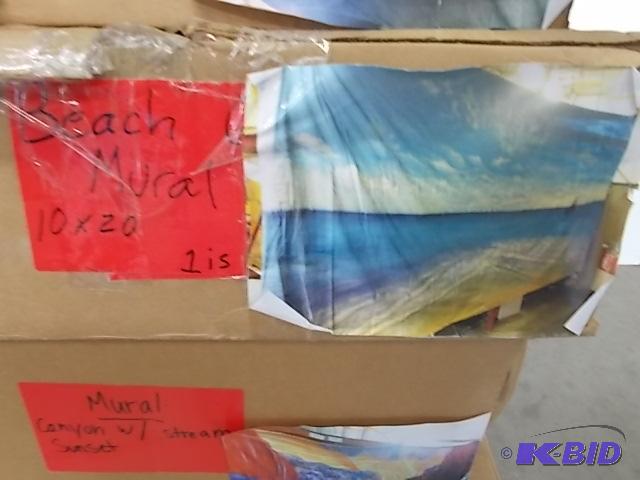 lot 98 image: (2) Beach Murals, 10 x20, (1) is New...