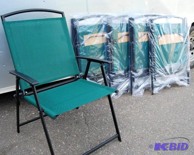 lot 13 image: Set of 5 folding patio chairs, new....
