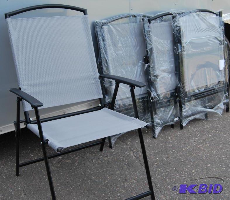lot 14 image: Set of 4 folding patio chairs, new....