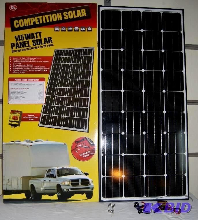 lot 18 image: 145W Crystalline Solar Panel, 8.28 amps per h...