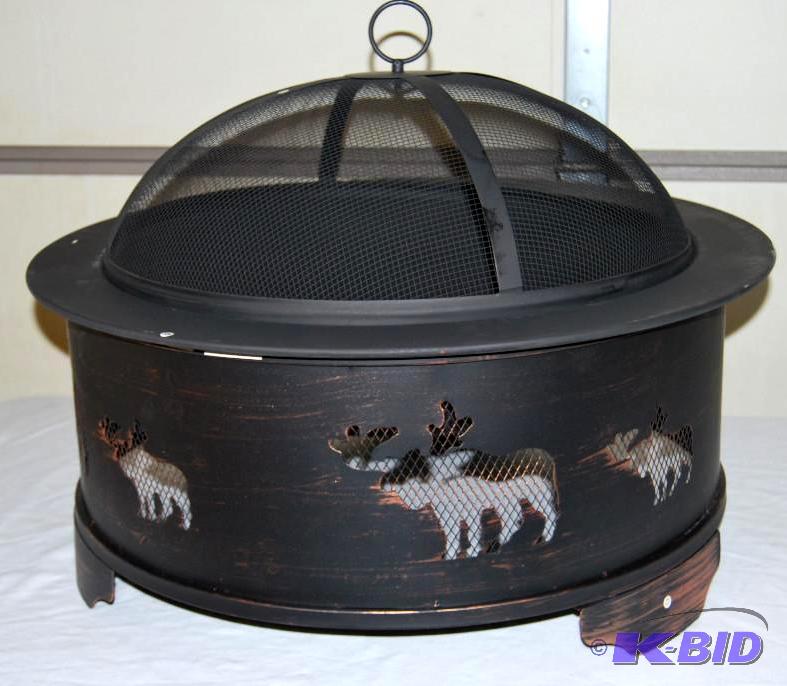 lot 25 image: Big Game Firepit w Screen, charcoal grate, 2...