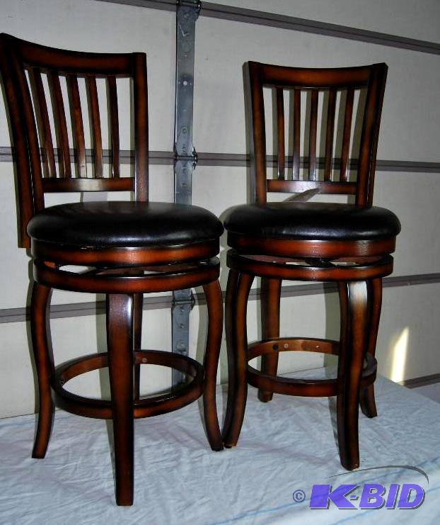lot 34 image: Pair of Castle Creek Swivel Barstools, 24 s...