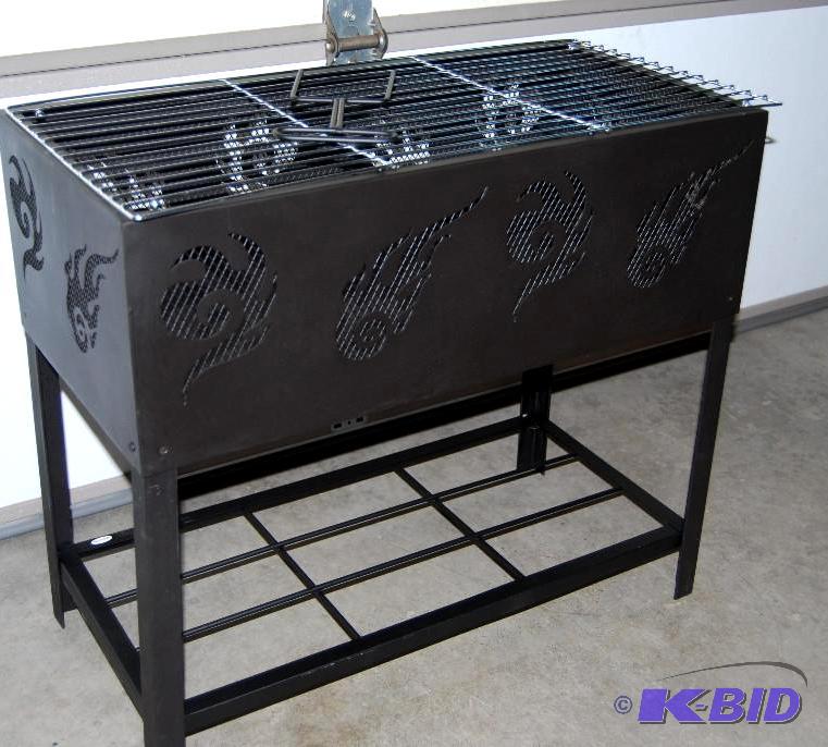 lot 6 image: BBQ Firepit with Log Rack, log rack underneat...