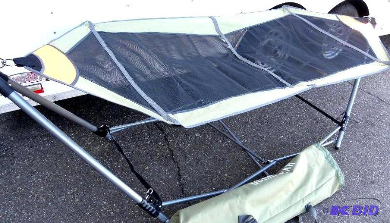 lot 75 image: Portable Folding Hammock, foldable, steel fra...