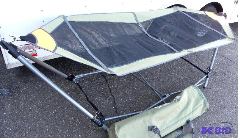 lot 78 image: Portable Folding Hammock, foldable, steel fra...