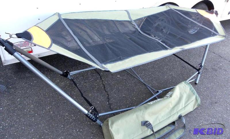 lot 80 image: Portable Folding Hammock, foldable, steel fra...