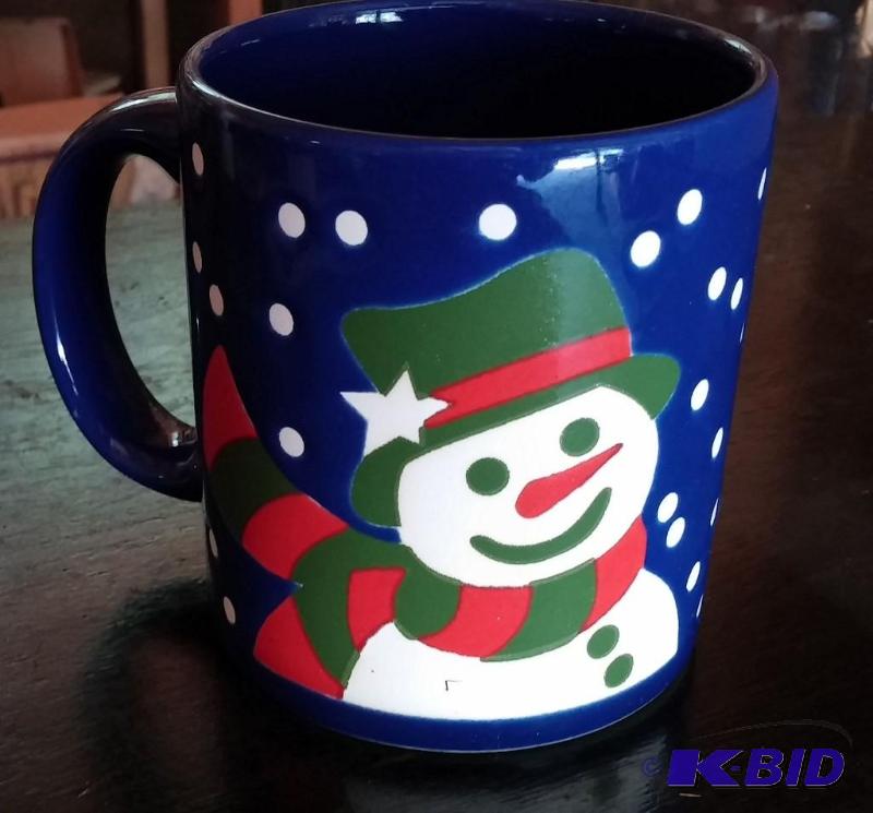 Blue Snowman Coffee Mug-Retired Waechtersbach...