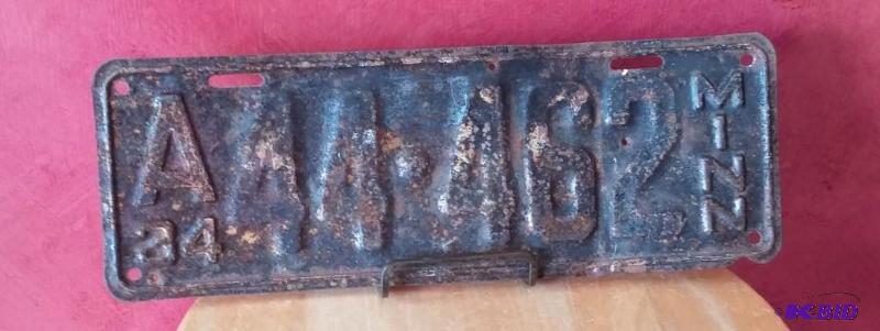 1934 Minnesota License Plate...