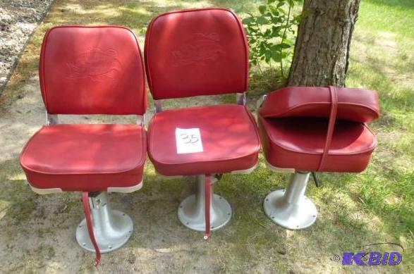 lot 35 image: Set of - 3 &nbspPedestal&nbspFold Down, Adj...