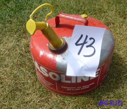 lot 43 image: Eagle Brand 2 12 Gallon Galvanized Gas Can I...