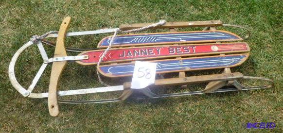 lot 58 image: Janney Best Snow Sled In Very Good Condition...